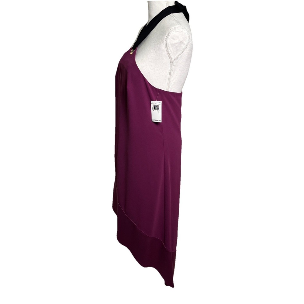 Trina Turk‎ NWT Glow Halter Neck Carmel Crepe Dress Fuchsia Women's Size 6 - Picture 5 of 11